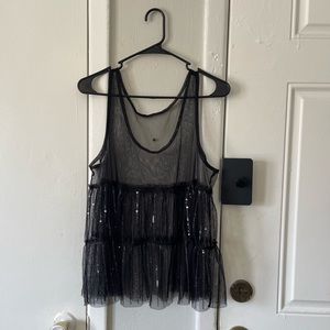Sparkle Transparent Tank Top